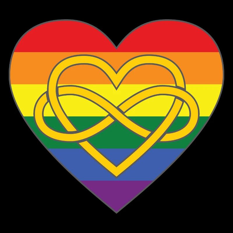 Polyamory Infinity Heart Rainbow Pride