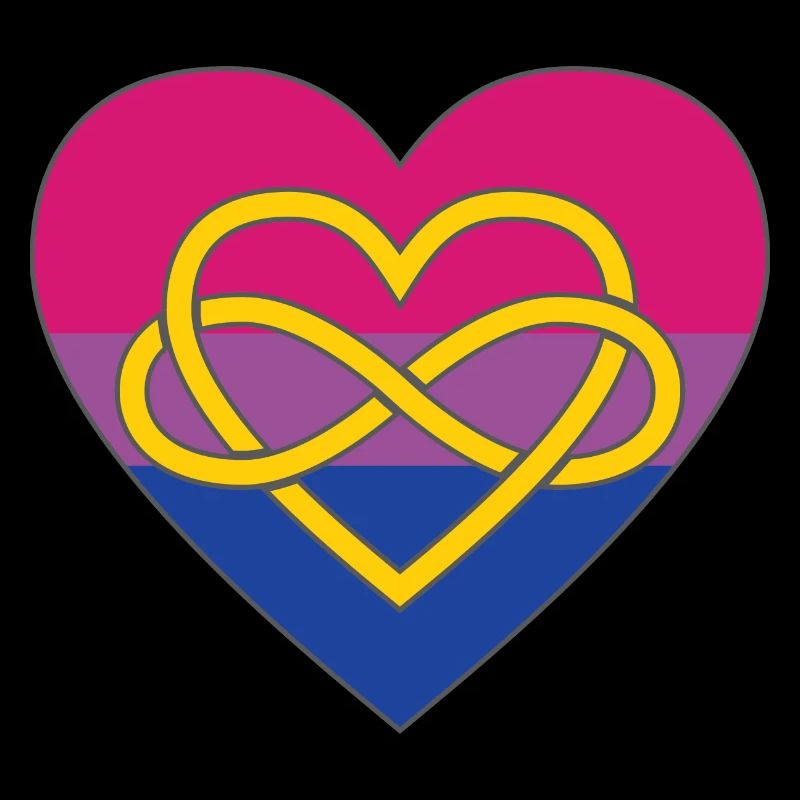 Polyamory Infinity Heart Bisexual Pride