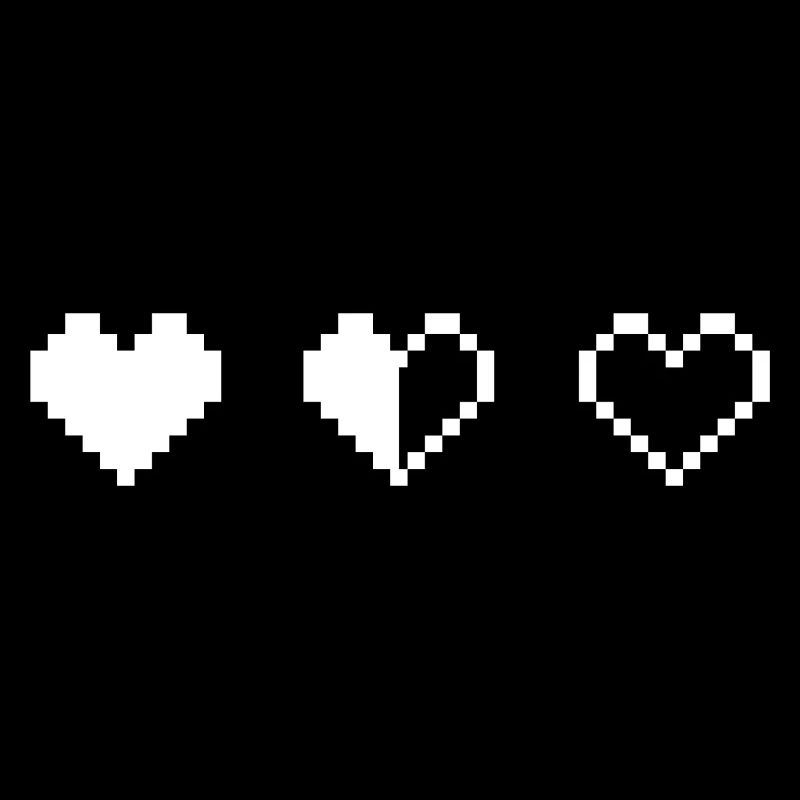 Pixel hearts