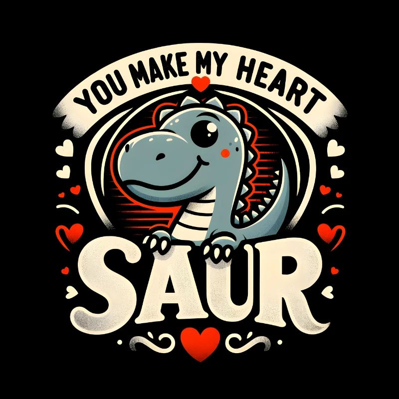 Niedlicher Dinosaurier Valentinstag Humor Geschenk