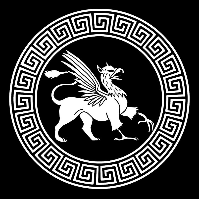 Symbole antique du griffon blanc
