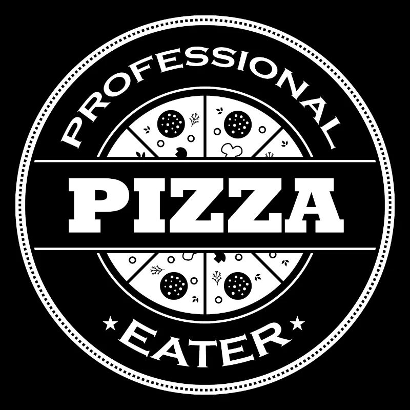 Drôle de pizza professionnel mangeur de pizza tranches de pizza design