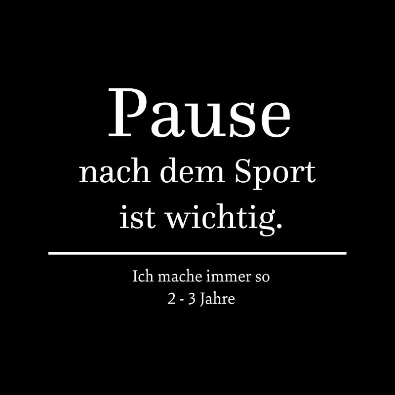Pause nach dem Sport