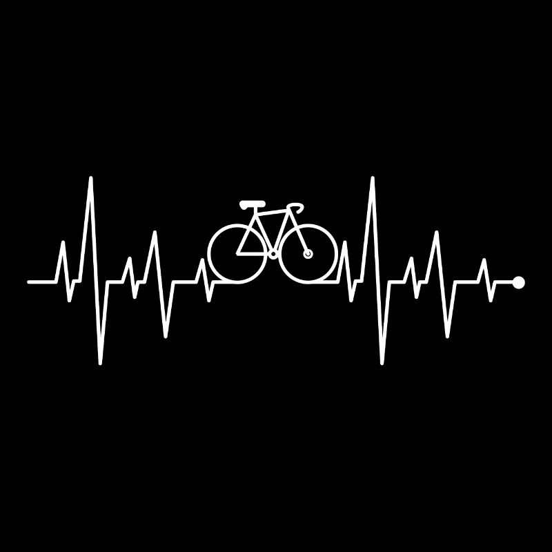 Herzschlag Herzlinie Herzfrequenz Geschenk Rennrad