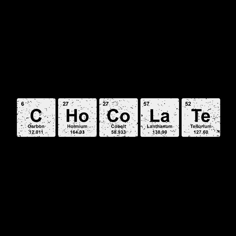éléments chimiques chocolat cadeau chemise chimie