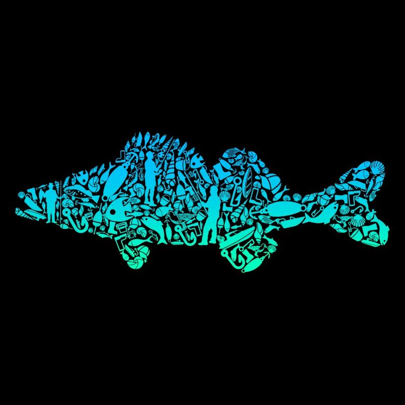 Zander Pêche Poisson Coloré Poisson Prédateur Pêcheur