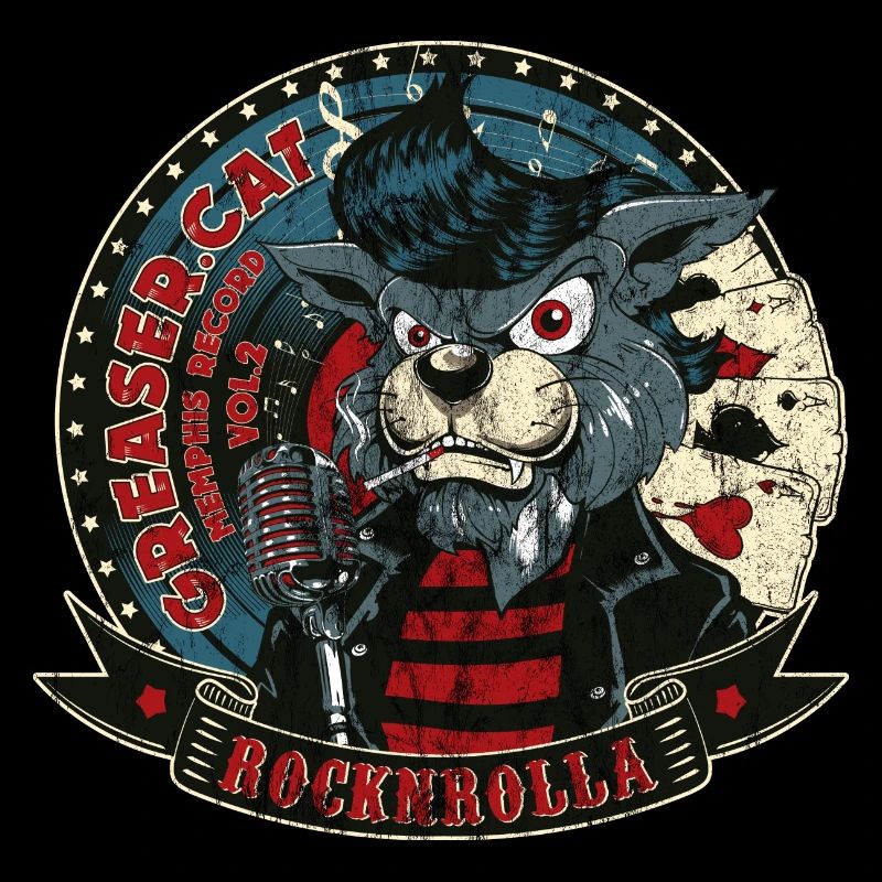 SINGING CATER Funny rockabilly cat gift