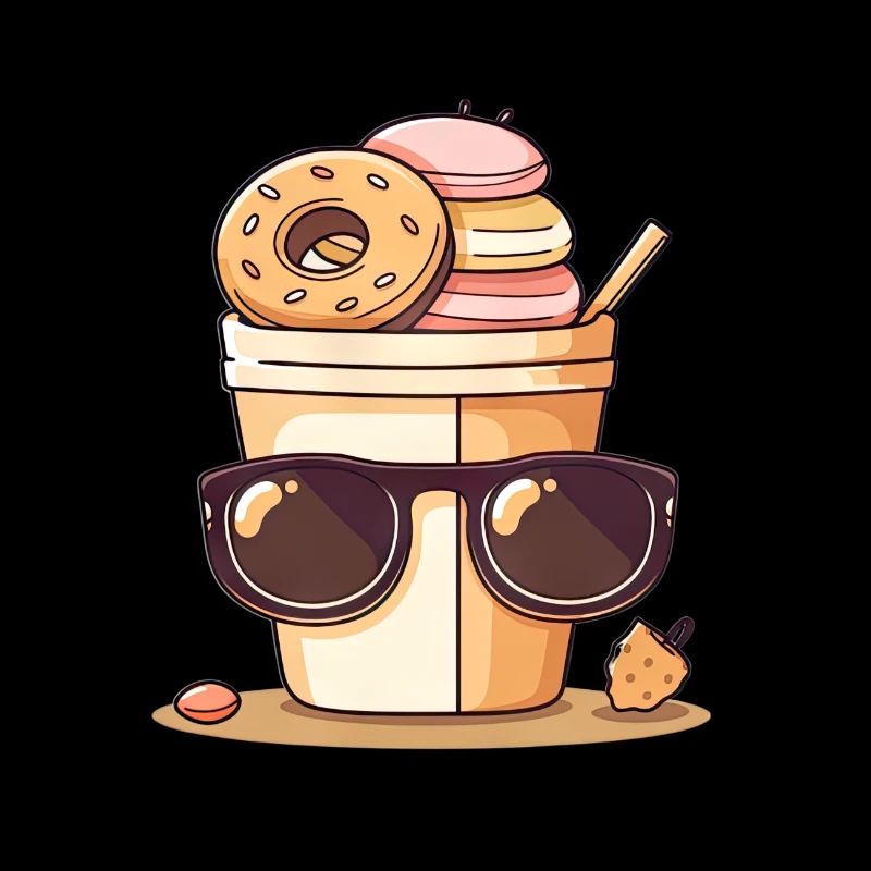Kaffeebecher Sonnenbrille Topping