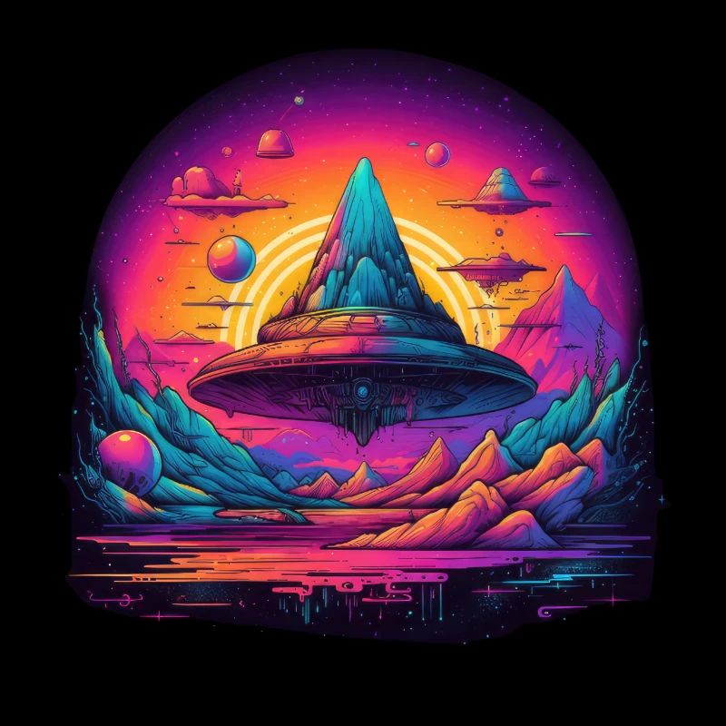 Futuristisch Leben auf Planeten