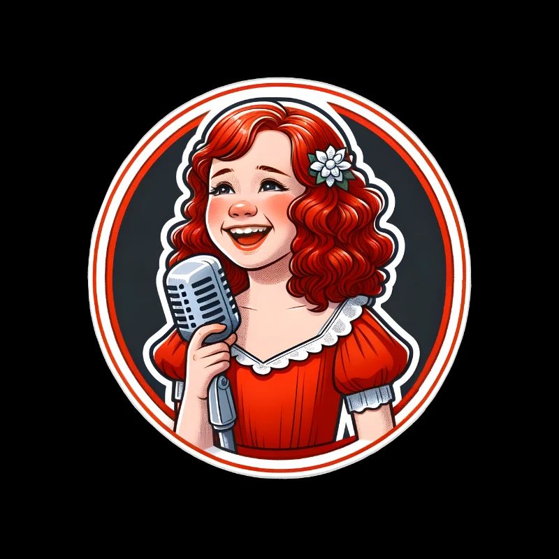 Illustration de microphone vintage « La chanson d'Annie »