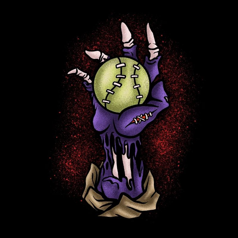 Halloween Gift Baseball Skeleton Killer Horror