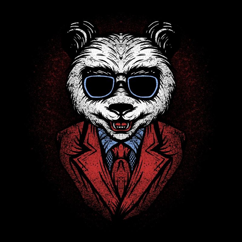 Halloween Geschenk Panda Skelett Pandabär Horror