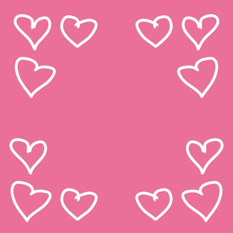 hearts pattern frame angular heart love