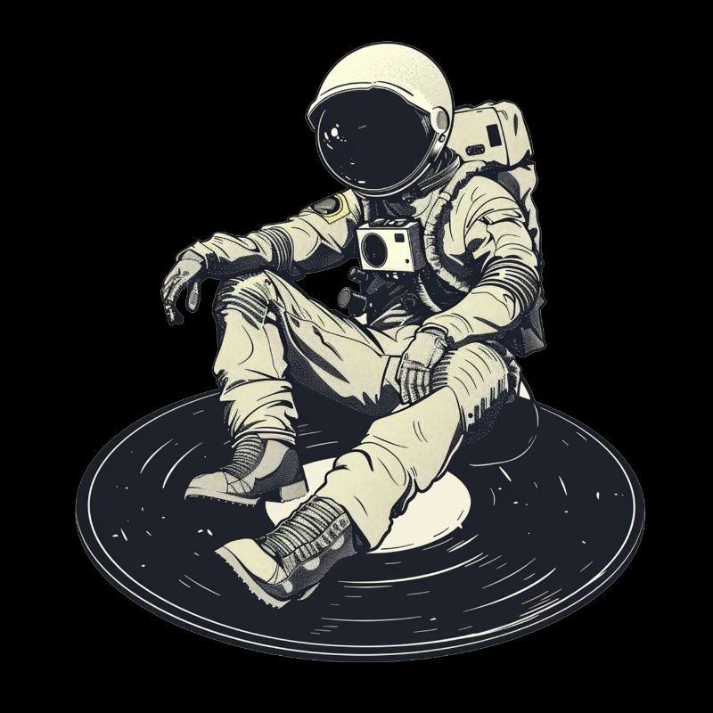astronaute disque vinyle musique vinyle