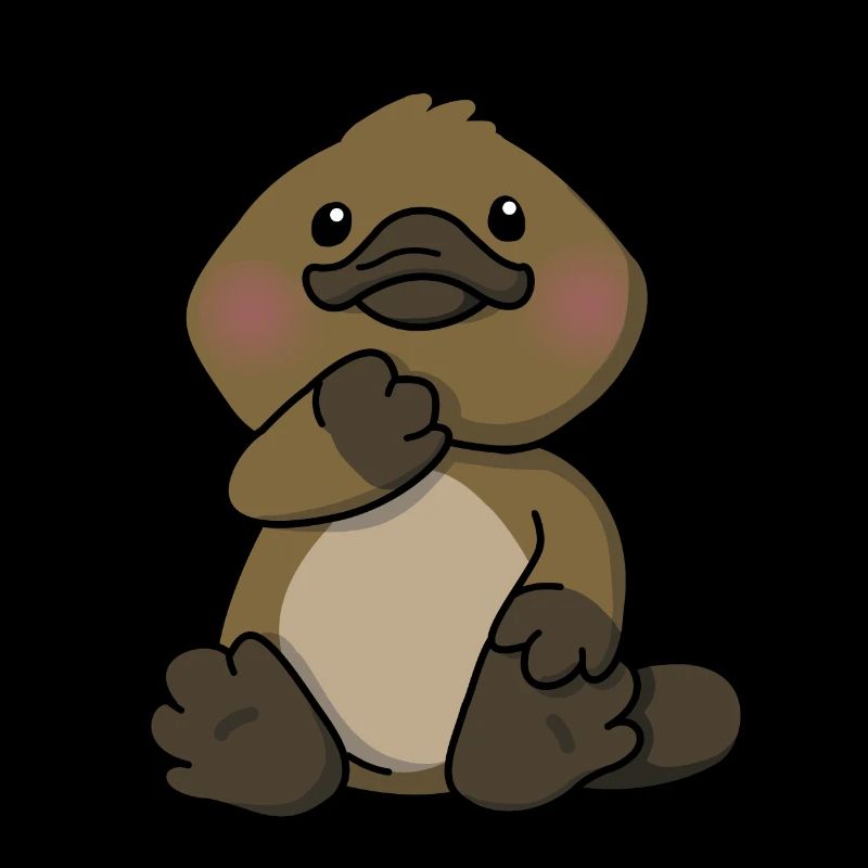 Mignon bébé ornithorynque Dessin animé