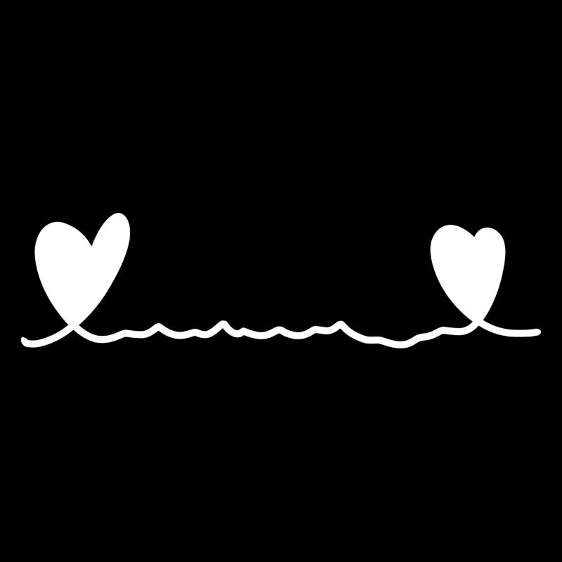 Two Hearts Heart Line Shape