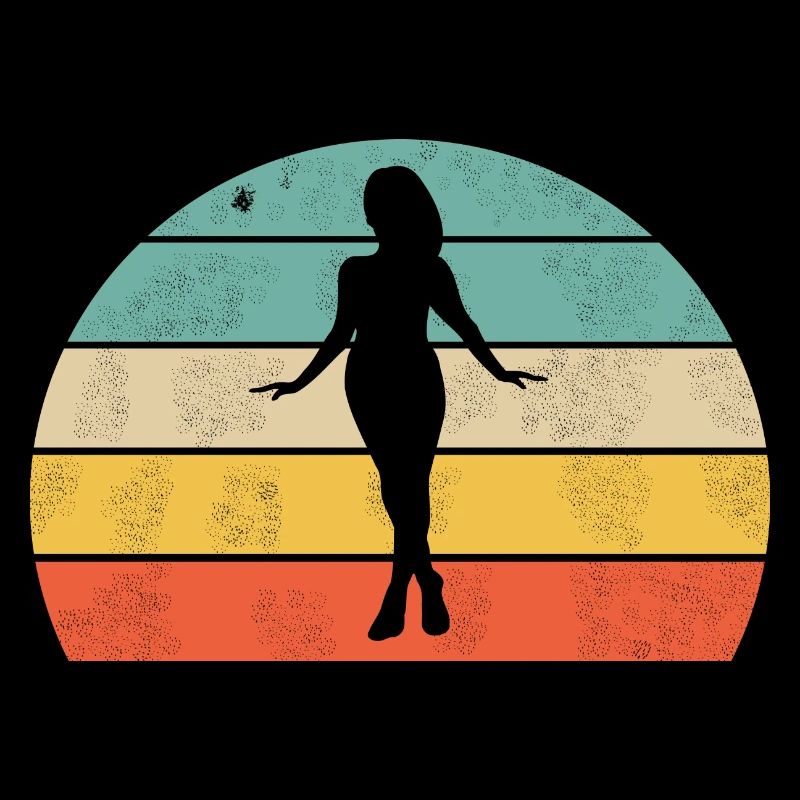Pose de danse colorée