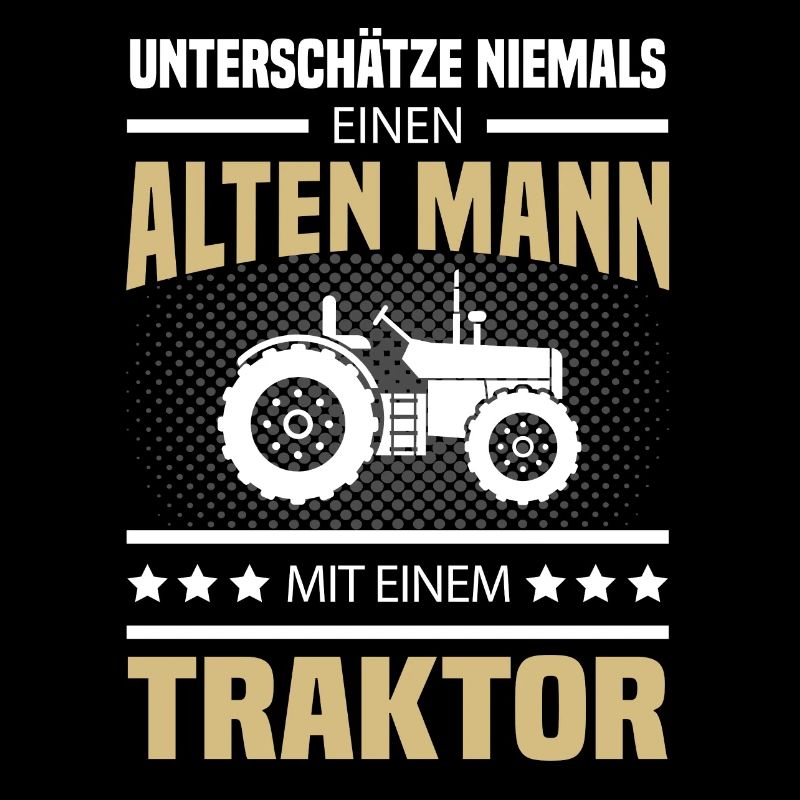 Alter Mann Traktor