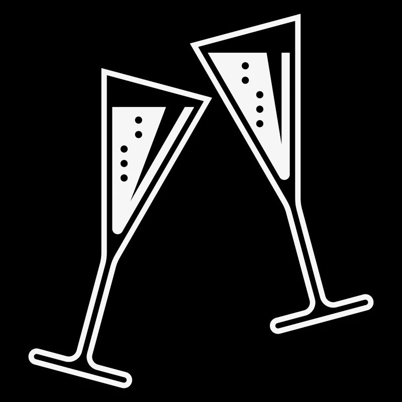 2 Sektgläser (Sekt / Trichter / Zu / White)