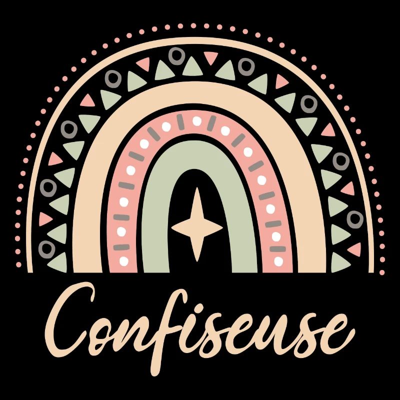 Cadeau Confiseuse. Boho Rainbow confiseuse.