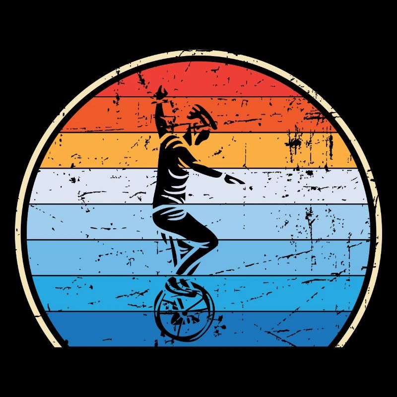 Einrad Retro Einradfahren Zirkus