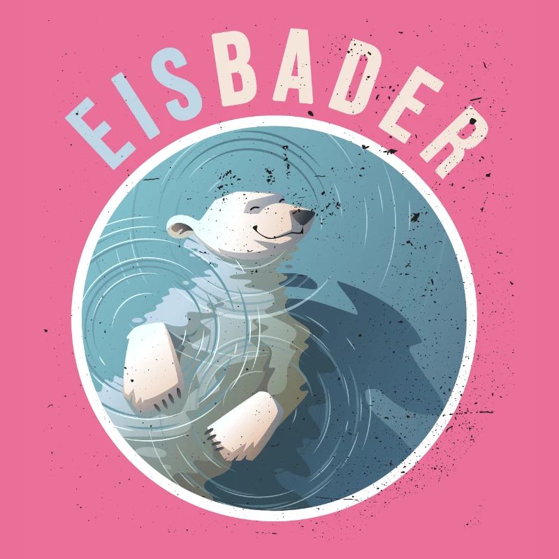 winterbader eisbär eisbader cool cold water arktis