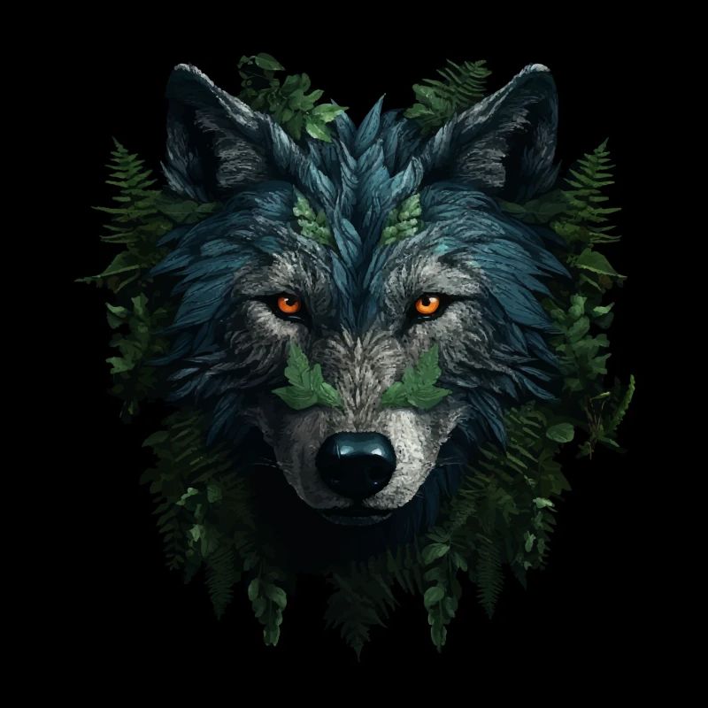 Loup dans la forêt