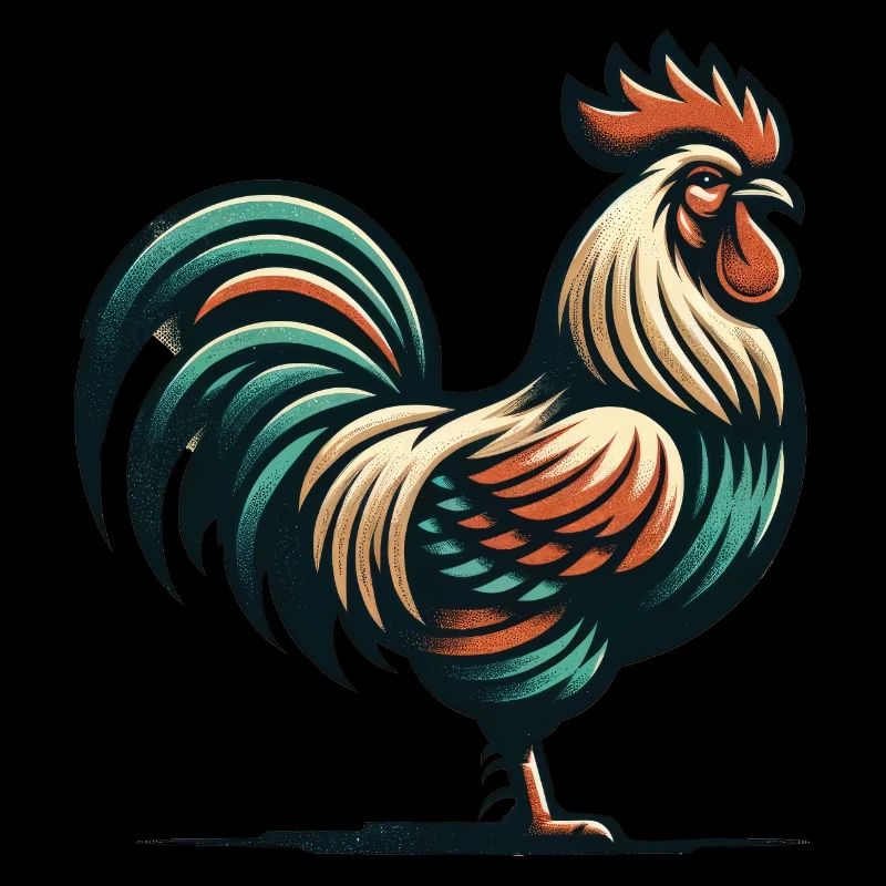 Breloque Coq Rustique