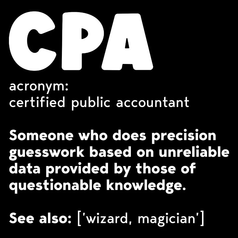 Cpa Definition - Accountant Funny Gift