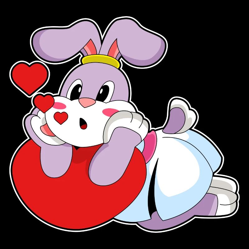 Mariage Rabbit Bride Heart
