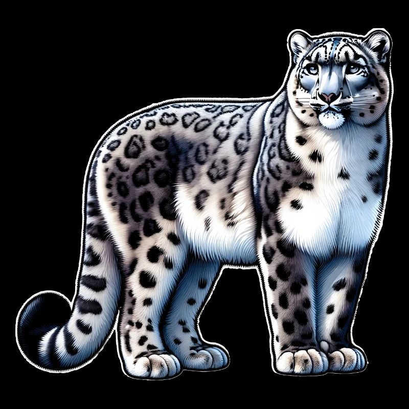 Léopard des neiges Léopard blanc Léopard