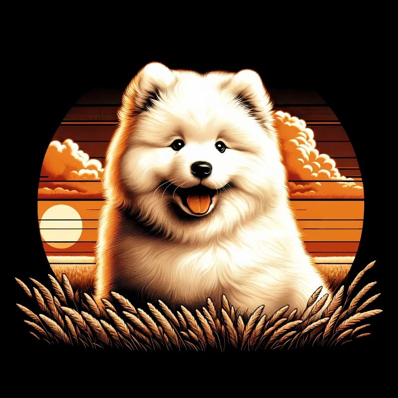 Chien Samoyède Cadeaux Mignon Samoyède Chien Graphique