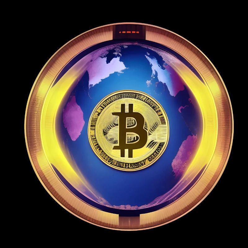 Bitcoin mit Planet Erde