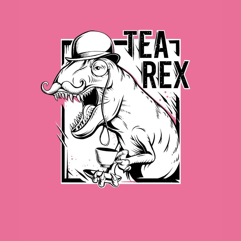 TEA REX T-Rex Hipster Swag T-Shirt Gift Beard
