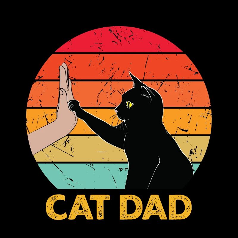 Cat Dad - Cat High Five