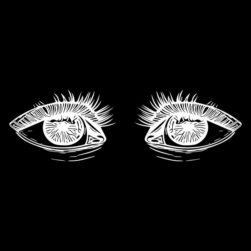 Yeux mignons avec des cils