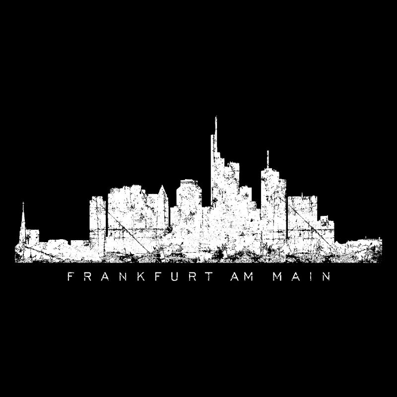 Frankfurter Skyline (Vintage/Weiß) Frankfurt Main