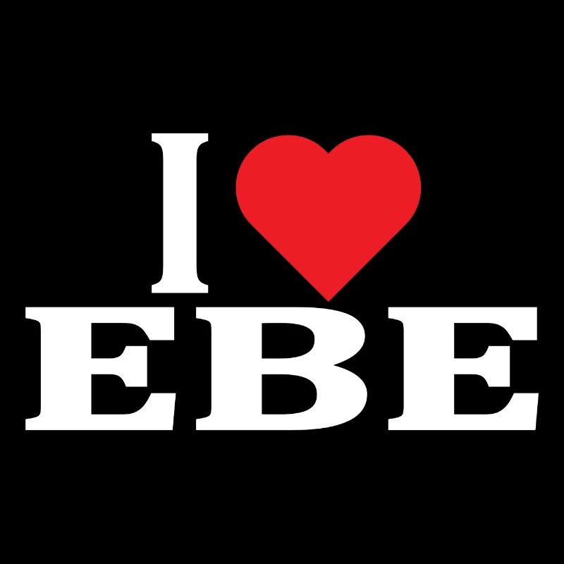 T-Shirt Ich liebe Ebe T-Shirt Geschenkidee