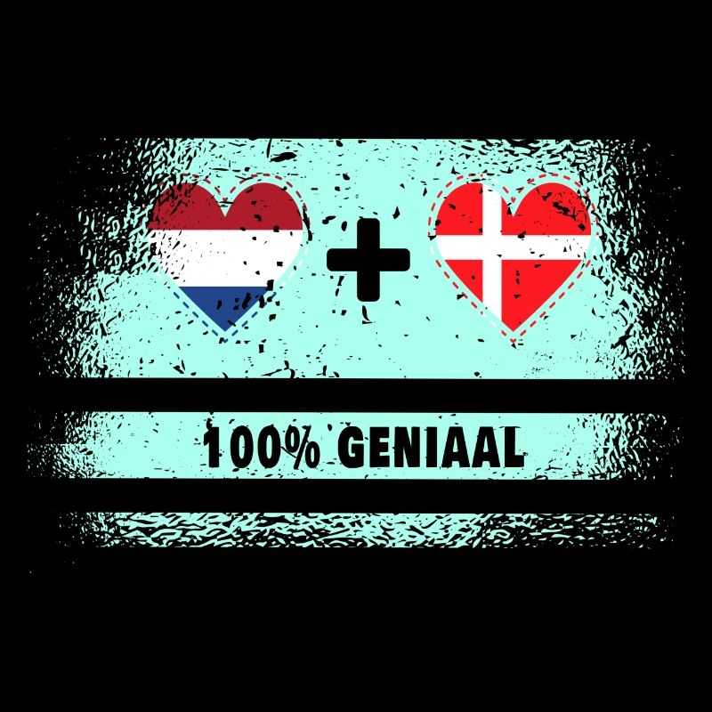 Danemark et Pays-Bas 100% Genius flag