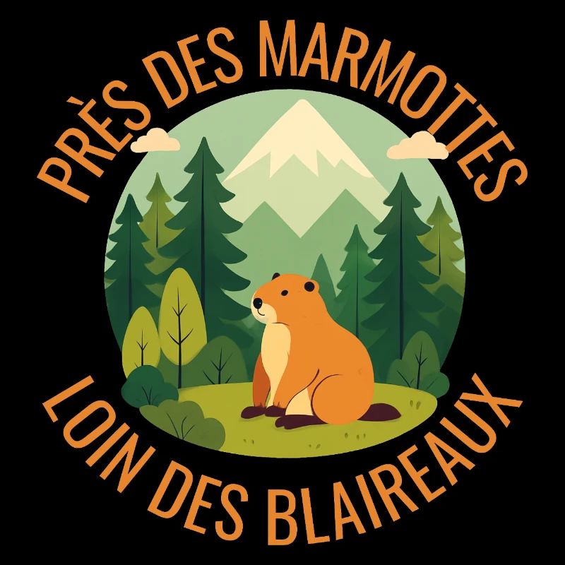 Marmotte Alpine en Forêt