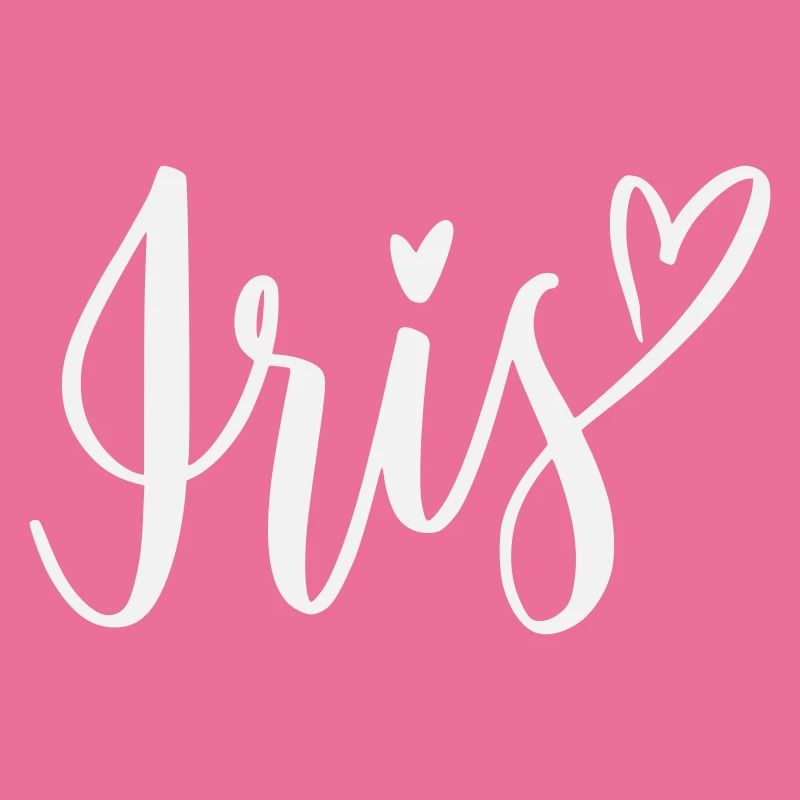 Iris Herz Schriftzug