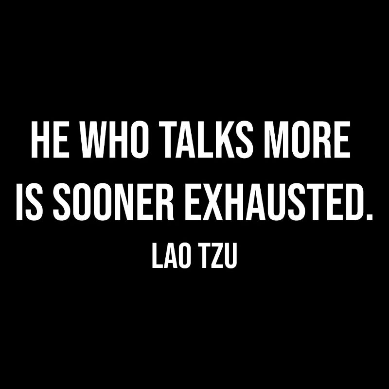 Lao Tzu Silence Zitat-Typografie