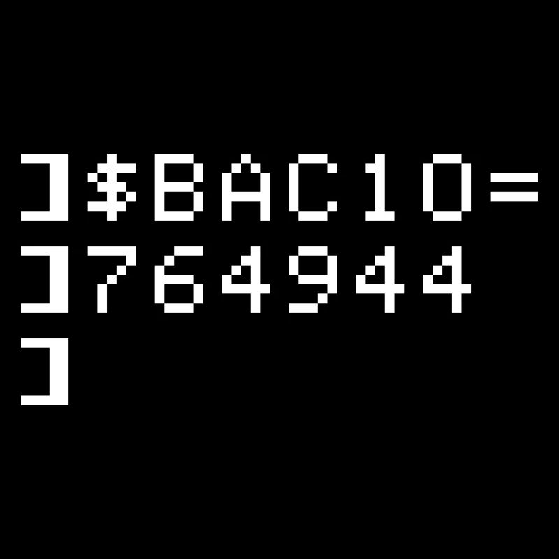 Bacio BAC10 8-Bit Esadecimal Code Nerd Pixel Art