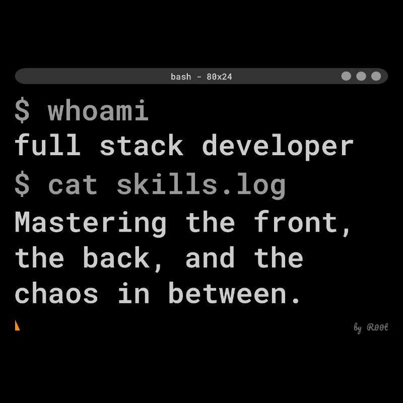Full Stack Developer Terminal Design