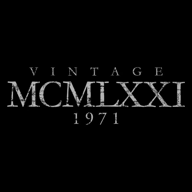 Vintage MCMLXXI 1971 (Grau)