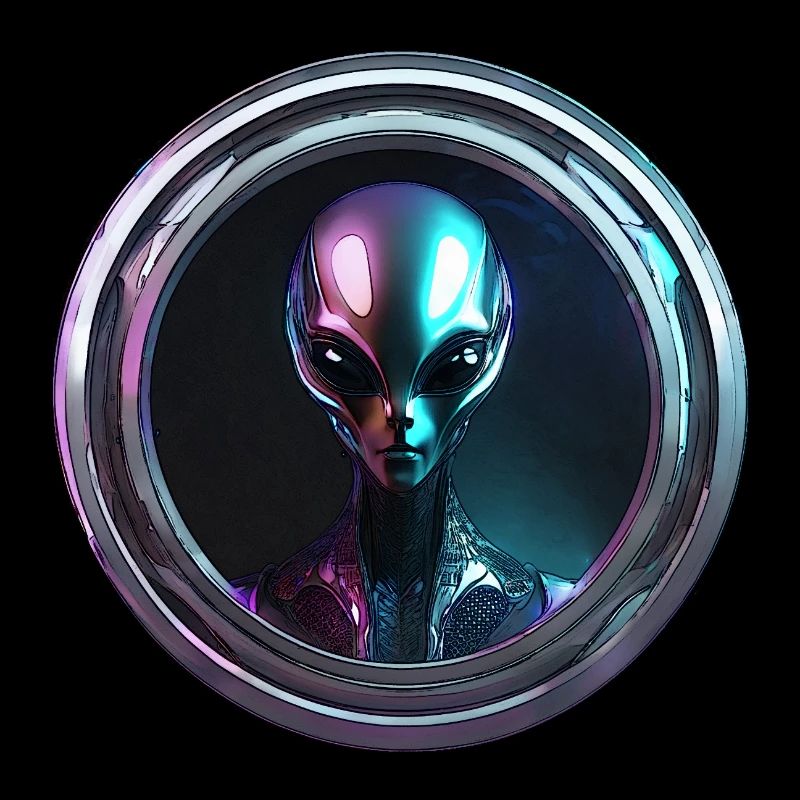ALIEN // Plaque métallique d’un extraterrestre