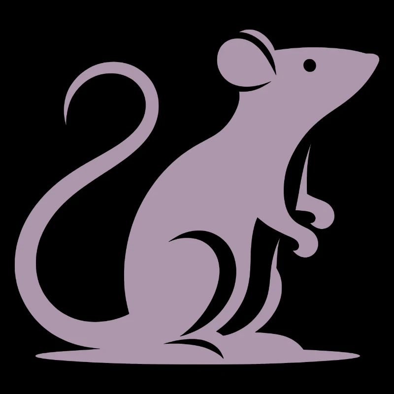 Minimalist Rat Mouse Silhouette