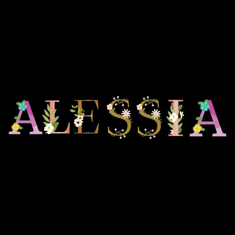 ALESSIA name decorated with flowers