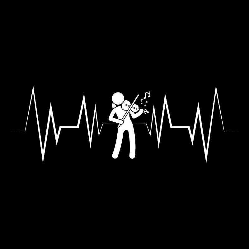 Herzschlag Violine Silhouette