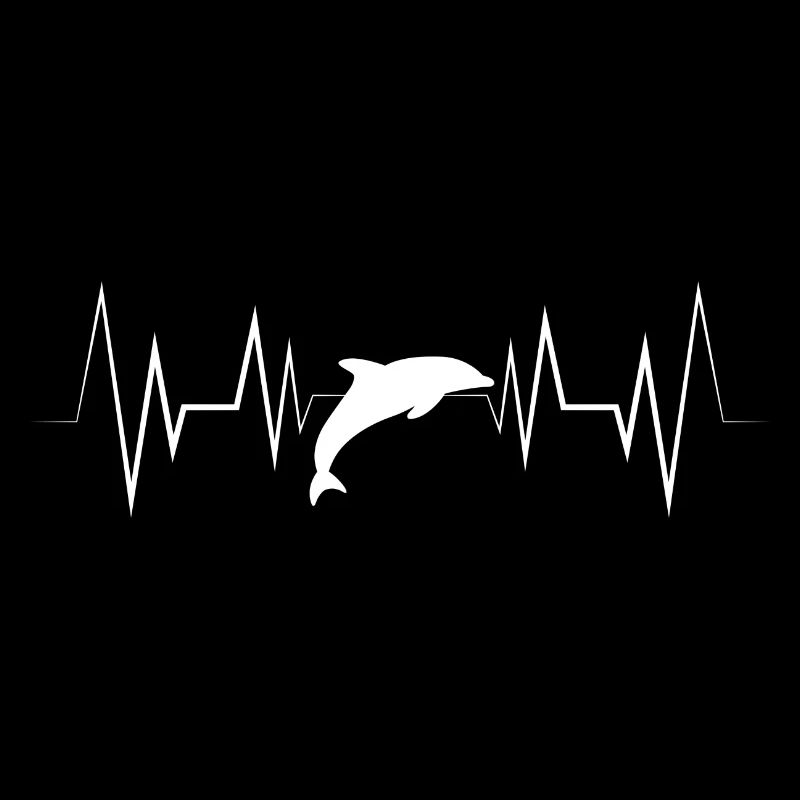 Herzschlag Delfin Silhouette